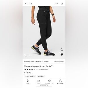 Figs Zamora joggers, NOT high waisted, black, size small.